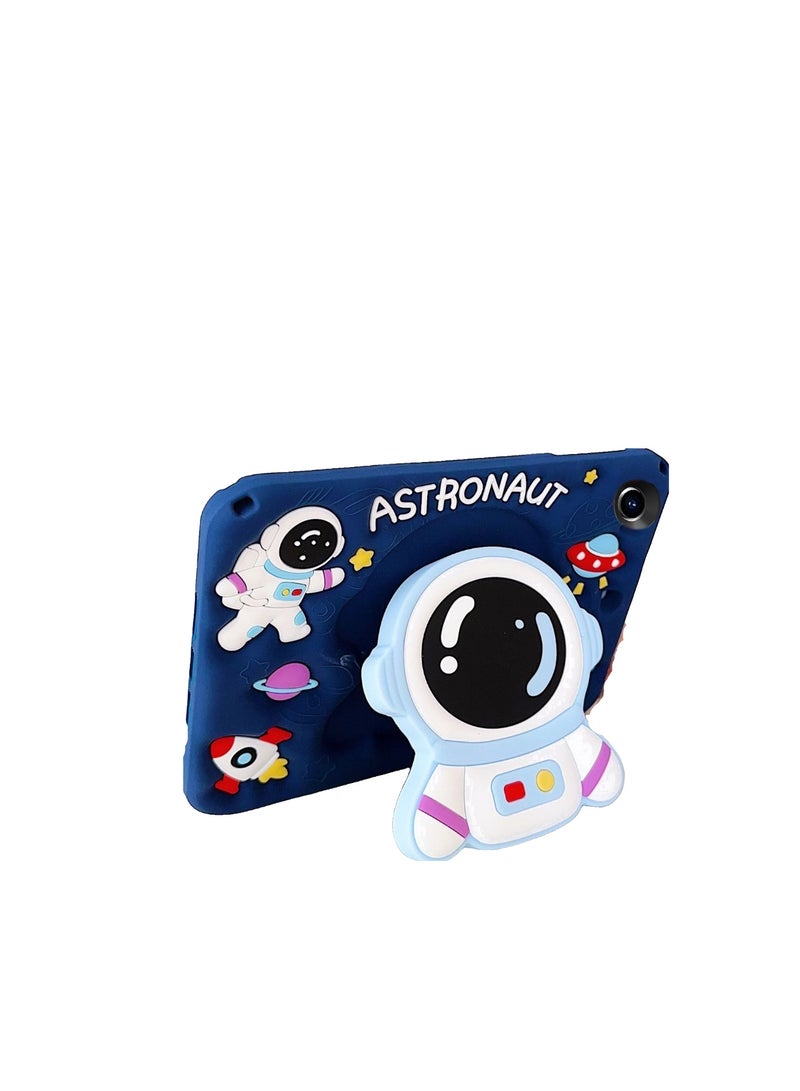Samsung Galaxy Tab A9 Plus 11-inch Tablet Kids Protective Case with Pen Slot, Stand, and Shoulder Strap， 3D Astronaut 3D Stand Design Shock-Absorbing Silicone Protection Kids' Favorite Tablet Cover - Image 3