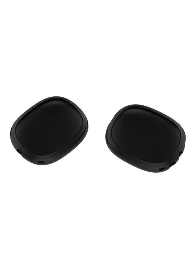 NIBEMINENT - A Pair Full Coverage Anti-scratch Silicone Headphone Protective Case for AirPods Max Black - Image 1