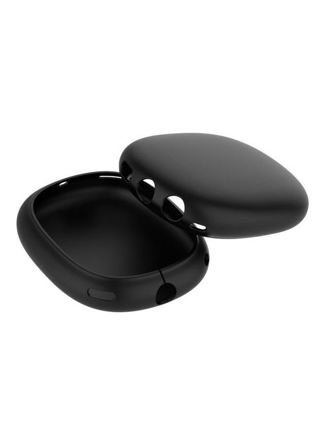 NIBEMINENT - A Pair Full Coverage Anti-scratch Silicone Headphone Protective Case for AirPods Max Black - Image 1