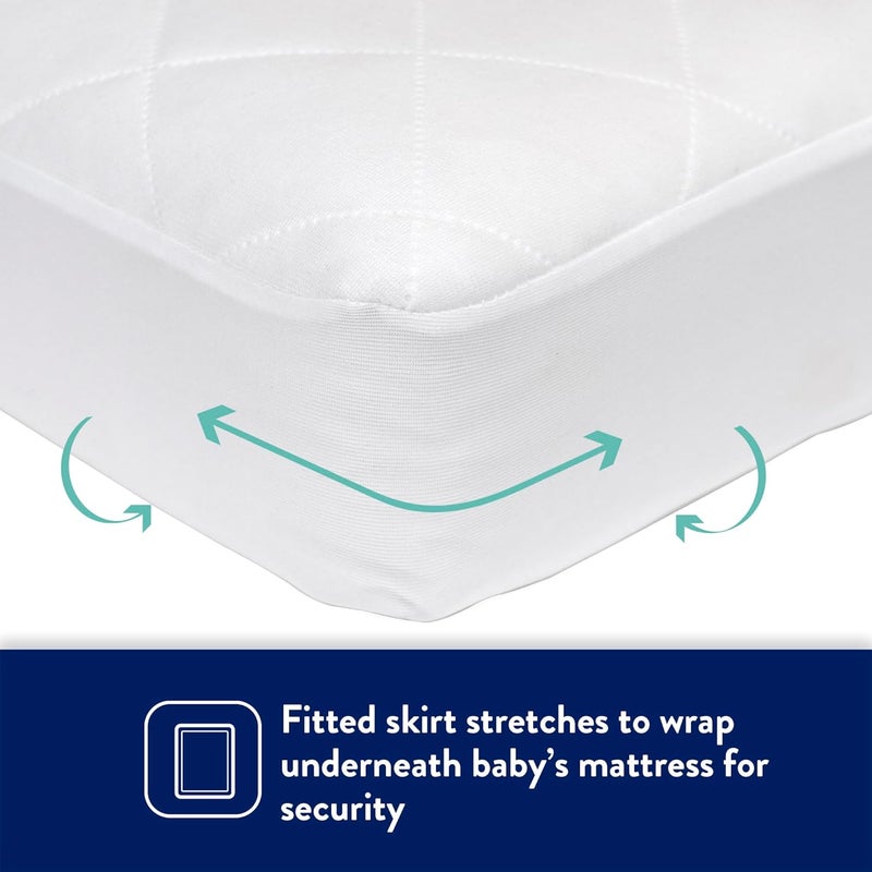 Kolcraft Fitted Waterproof Crib and Toddler Mattress Pad - Image 5
