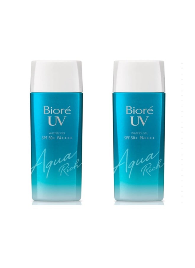 Biore Biore UV Aqua Rich Watery Gel Sunscreen SPF 50+ 90g,Pack of 2  - Image 1