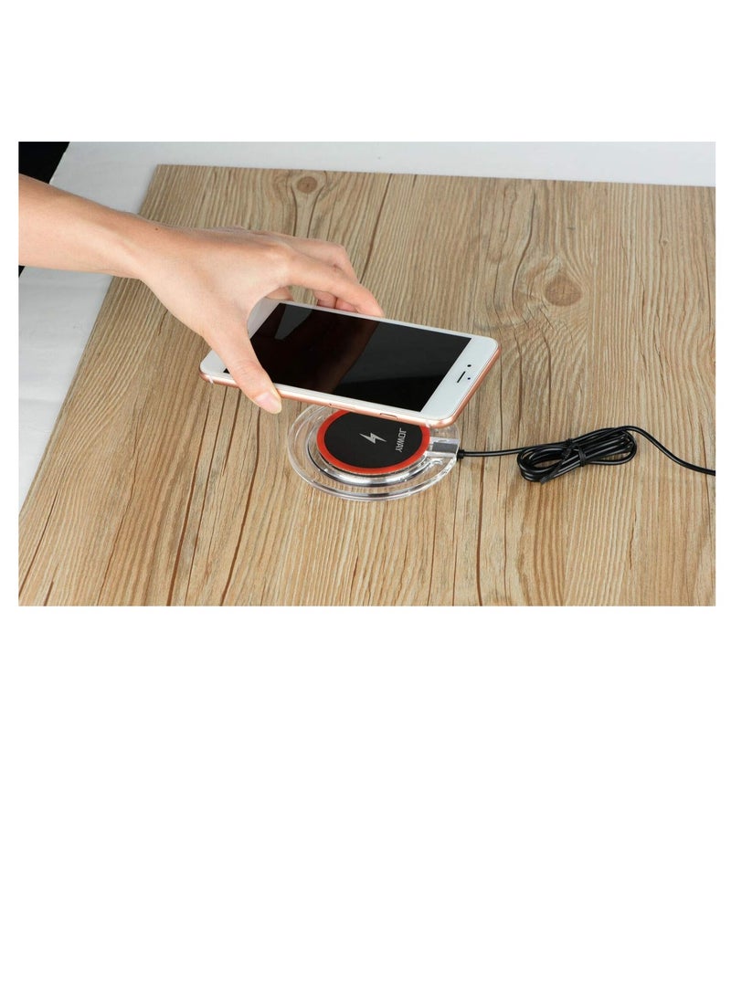 JOWAY JOWAY WXC03 Wireless Charger with Qi (5w) Charging for All Wireless Charge Enabled Phones (Red)  - Image 1