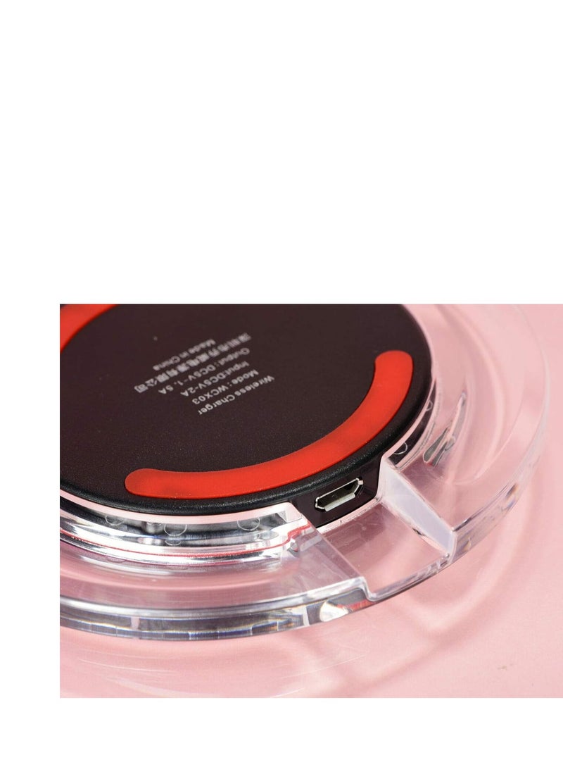 JOWAY JOWAY WXC03 Wireless Charger with Qi (5w) Charging for All Wireless Charge Enabled Phones (Red)  - Image 4