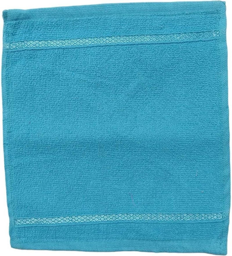 Oras ORAS Cotton Stripe Design Plain Face Towel Ultra Soft Absorbent Quick Dry Towels for Facewash Gym Sports Travel Kitchen Suitable for Acne Prone Skin Set of 6 25x25 cm Multi  - Image 4
