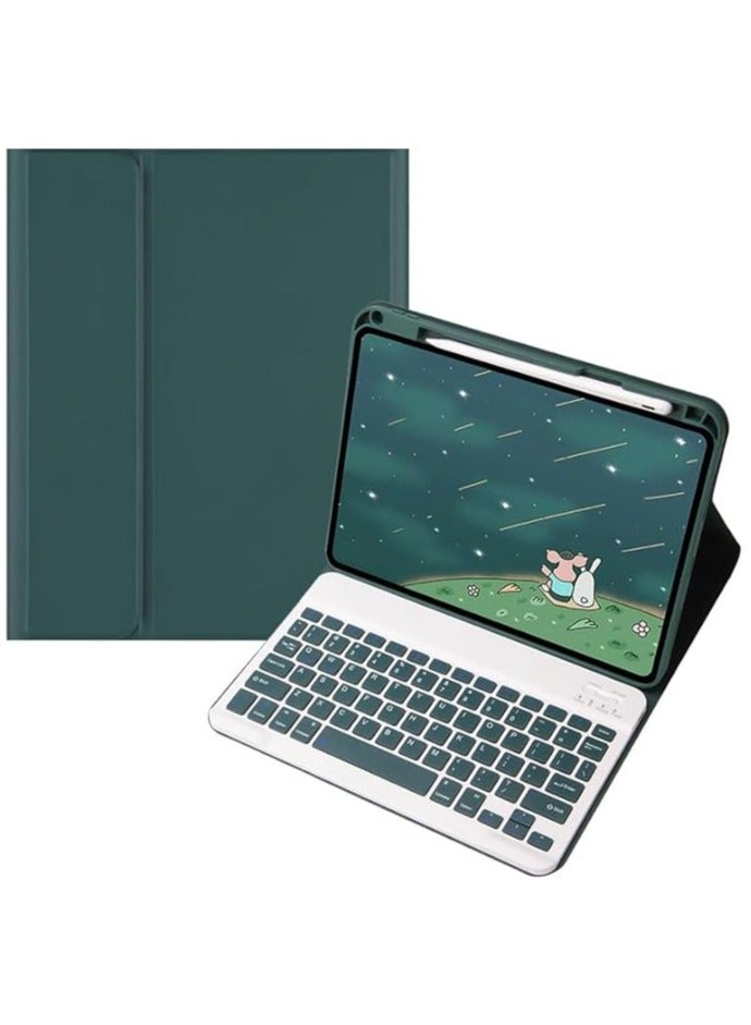 غلاف لوحة مفاتيح عربية وإنجليزية متوافق مع شاشة Xiaomi Pad 7/Pad 7 Pro 11.2 بوصة 2024، مع مكان لوضع القلم، وغلاف لوحة مفاتيح بلوتوث قابل للفصل - Image 1