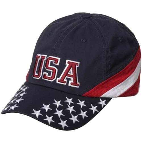 Mega Cap MG Patriotic Cap - Navy USA Star OSFM - Image 1
