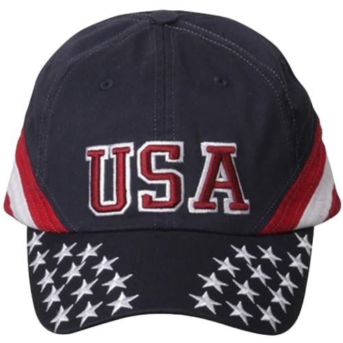 Mega Cap MG Patriotic Cap - Navy USA Star OSFM - Image 2