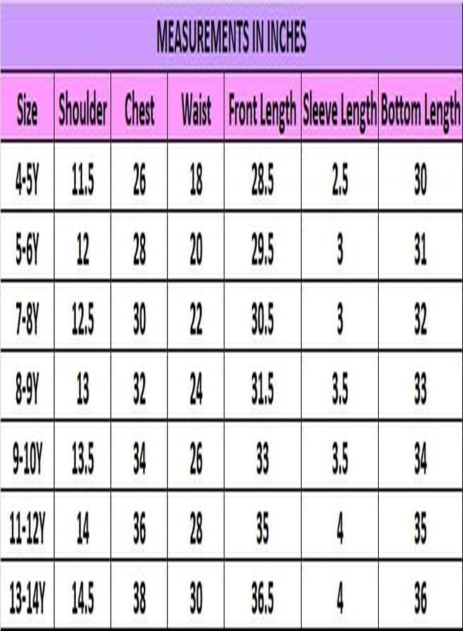 LILPICKS طقم كورتا مطبوع عرقي من ليلبيكس مع بنطال دهوتي ودوبيتا للفتيات (أصفر) (11-12 سنة) - Image 2