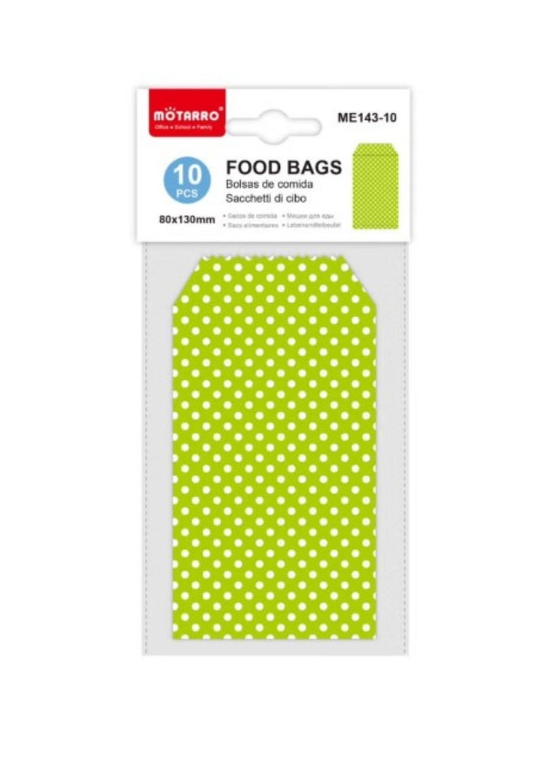 MOTARRO Food bag Green 80 x 130 mm 10 pcs  - Image 1
