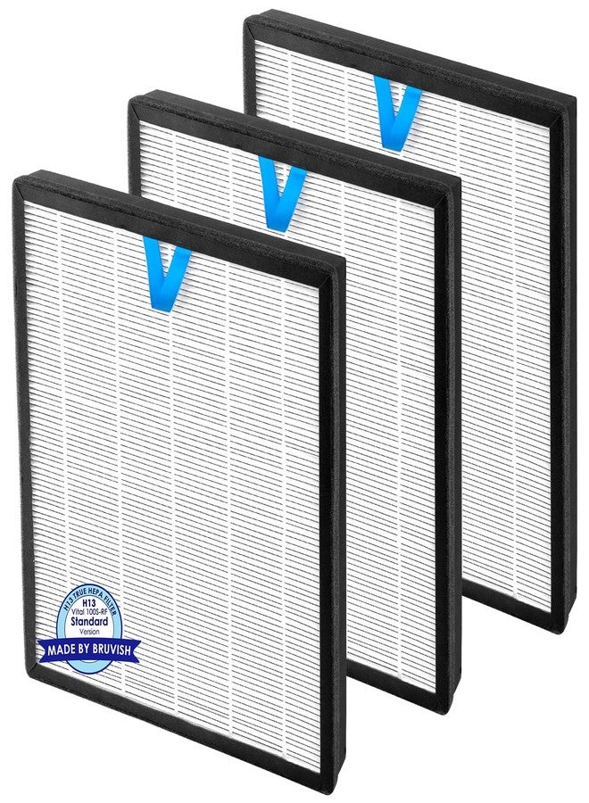 BRUVISH 3 Pack Vital 200S Replacement Filter Compatible with LEVOIT Vital 200S-P Air Purifier (LAP-V201S-WUS), H13 True HEPA Filter, 3-in-1 Activated Carbon Vital 200S-P Filters, Replace #Vital 200S-RF - Image 1