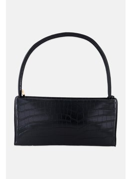 Moda Luxe Women Snakeskin Cross Body Bag 12 H x 27 L x 6 W cm, Black  - Image 4