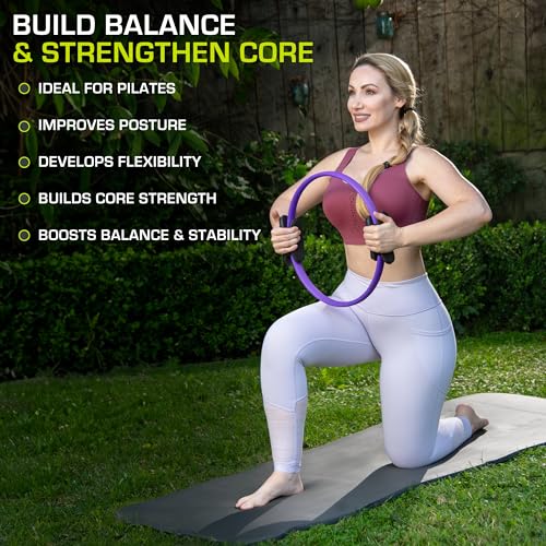 ProSourceFit The ProsourceFit Resistance Ring Enhances Pilates Workouts with Light Resistance to Help Tone and Strengthen Your Entire Core and Body, 14-Inch - Image 3
