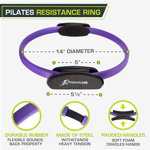 ProSourceFit The ProsourceFit Resistance Ring Enhances Pilates Workouts with Light Resistance to Help Tone and Strengthen Your Entire Core and Body, 14-Inch - Image 2