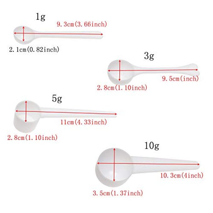 ONLYKXY 1/3/5/10g Measuring Spoons Coffee Protein Milk Powder Scoops Spoon Kitchen Tools - Image 5