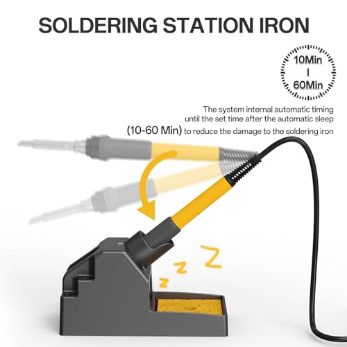 BAKON BK882 Soldering Station 2-IN-1 Hot Air Rework Station with Large LCD Display,650W Hign Power Solder Stations, °F /°C Cool/Hot Air Conversion, Digital Temperature Calibration, Auto Sleep - Image 3