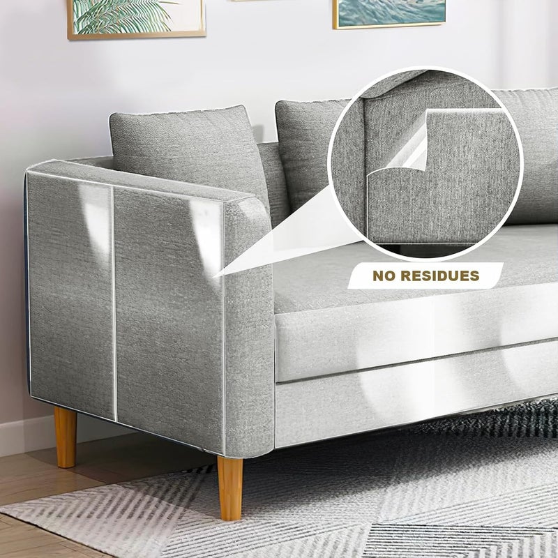 HAPPYMATES Cat Scratcher Pad &Tape, Leather Couch Protector Sticker, Anti-Scratch Protector for Leather & Wooden Surfaces Claw Resistant Self-Adhesive Sticker (Clear Protector Film, 50 X 400 cm) - Image 4