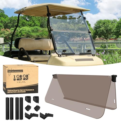 10L0L Golf Cart Windshield for 1982-2000.5 Club Car DS Models, Tinted - Image 1