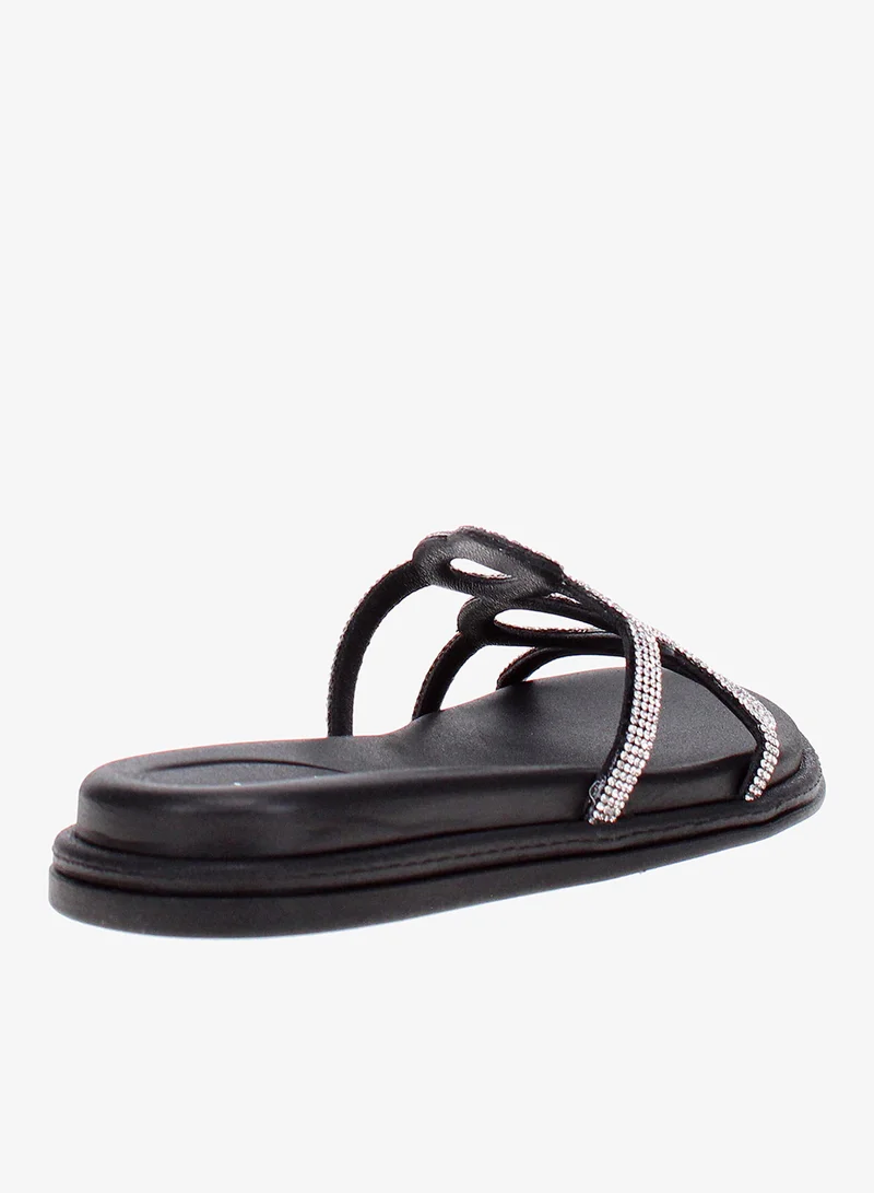Beira Rio Black Beira Rio Women’s Flat Summer Footwear – Lightweight Slip-On Comfort with Stylish Casual Design for Women | Best Price UAE
