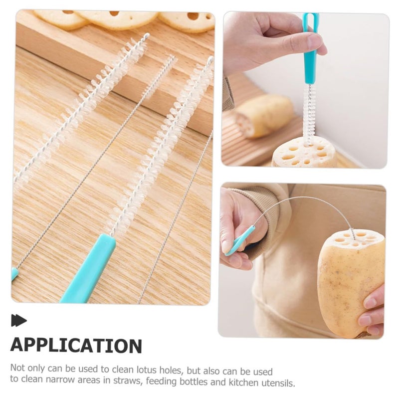 Abaodam Lotus Root Cleaning Brush Set 2pcs Flexible Design - Image 4