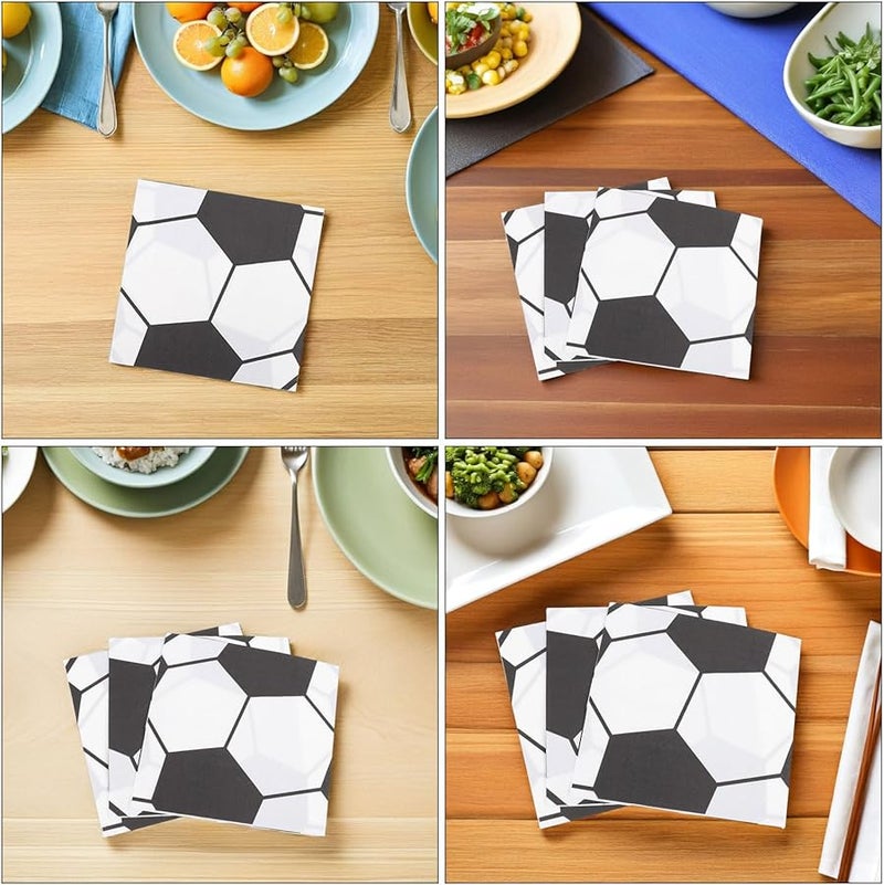 HEMOTON مناديل كرة القدم الورقية القابلة للتخلص منها 120 قطعة لحفلات الأحداث الرياضية - Image 4