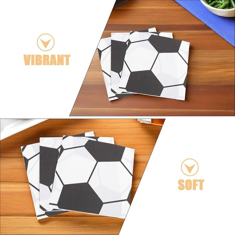 HEMOTON مناديل كرة القدم الورقية القابلة للتخلص منها 120 قطعة لحفلات الأحداث الرياضية - Image 5