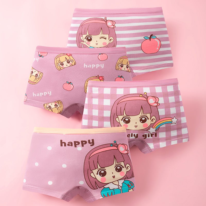 Girls Cotton Briefs Kids Underwear 8003 Rainbow Girl 