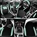 CAR PASS Universal Mint Leather Lace Car Seat Covers Full Set for Women Girls Waterproof Car Floor Mats Carpet Glitter Steering Wheel Cover for Car Accessories Interior Sets10PCS Included - Image 3