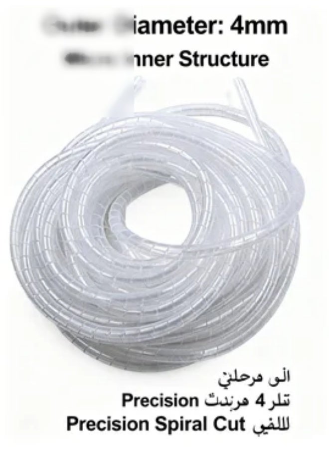 robotgcc Spiral Cable Organizer Sleeve 4mm PE Wire Wrap Tube 20M, Mini Cable Management Conduit for Robotics Wiring, Thin Wire Protector, Arduino Cable Sleeve, Flexible Cord Organizer, Computer Cable Cover, DIY Electronics Robot Wiring Wrap - Image 5