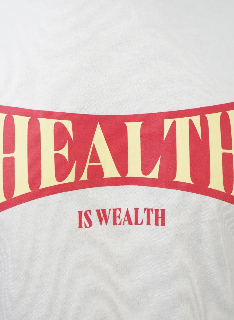 GIORDANO  Men's Slim Fit Cotton Jersey Message Print Tee for Men | Best Price UAE