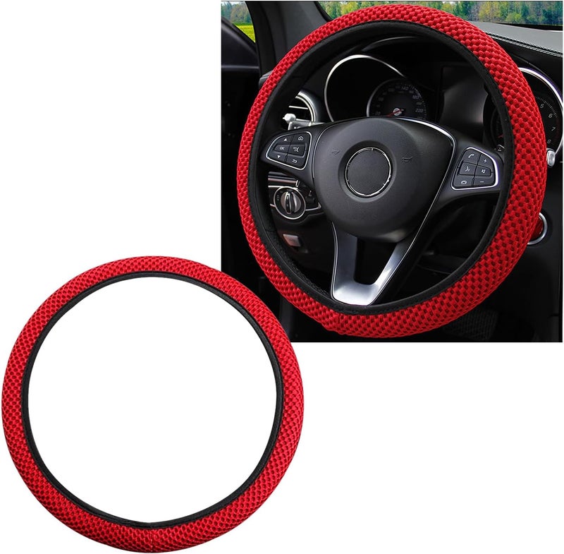 Yourkar Elastic Steering Wheel Cover - Red - Image 1