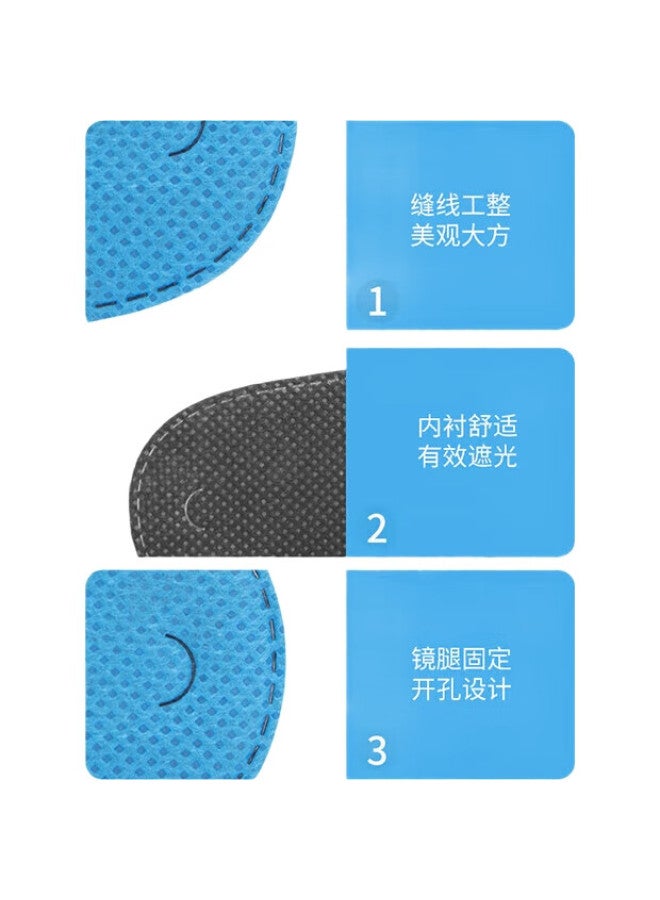 DRATRA Diagonal Vision Mask For Children And Adults, Single-Eye Patch, Glasses Cover, Eye Patch Set, Full Coverage - Image 2