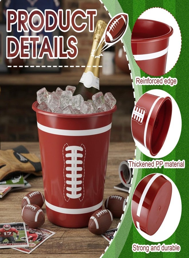 Layhit مجموعة لايهيت من 24 دلو ثلج بلاستيكي لكرة القدم للحفلات، سعة 3 لترات، دلو نبيذ محمول، مبرد نبيذ للاستخدام مرة واحدة لحفلات كرة القدم والمشروبات والبيرة - Image 3