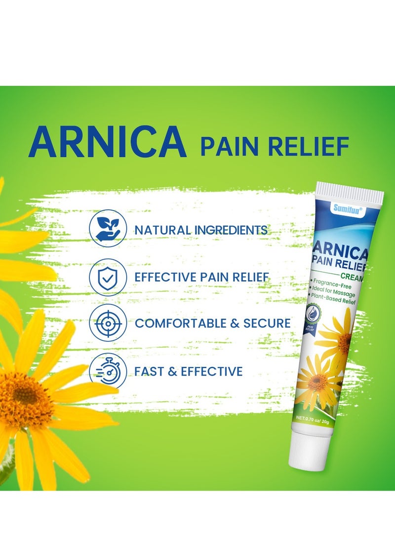 Sumifun 2 PCS Arnica Pain Relief Cream, 20g arnicare gel pain relief Soothing Arnica Ointment for Neck Pain Relief, Joint Discomfort, Stiffness, Gentle Massage Cream for Back, Neck, Joint Care, Ideal for Athletes & Active Lifestyles - Image 2