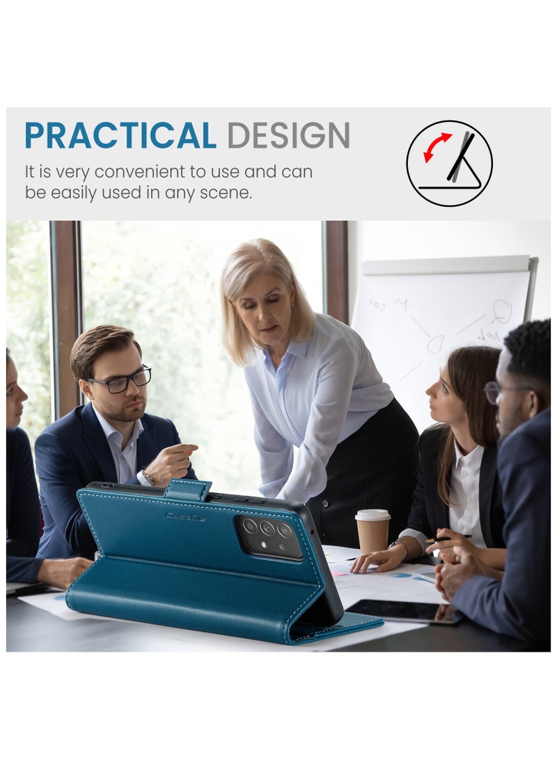 CaseMe Samsung Galaxy A52 5G\/A52s 5G RFID Blocking Wallet Case - Blue - Image 4