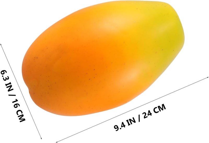 PRETYZOOM Lifelike Artificial Papaya Fake Fruit for Table and Cabinet Decor, Extra Large Yellow Papaya Simulation, Party Centerpiece Prop for Home Kitchen Display - Image 2
