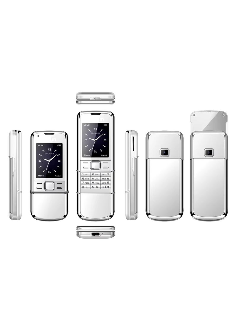Hope Silver Luxury Slider Mobile Phone – Classic Design, Dual SIM, Unlocked, Retro Keypad, Long Battery Life, Compact & Durable for Calls and Text, Original Edition 