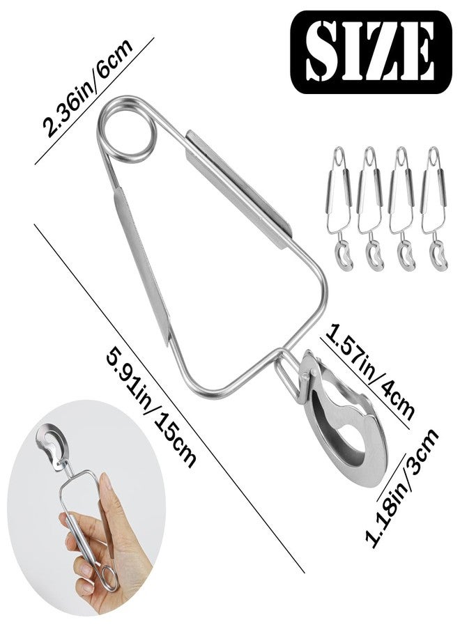 DOERDO DD DOERDO 4PCS Stainless Steel Escargot Snail Tongs Kitchen Baking Tongs Food Tongs Cooking Tools for Cooking Restaurant Serving, 6Inch - Image 2