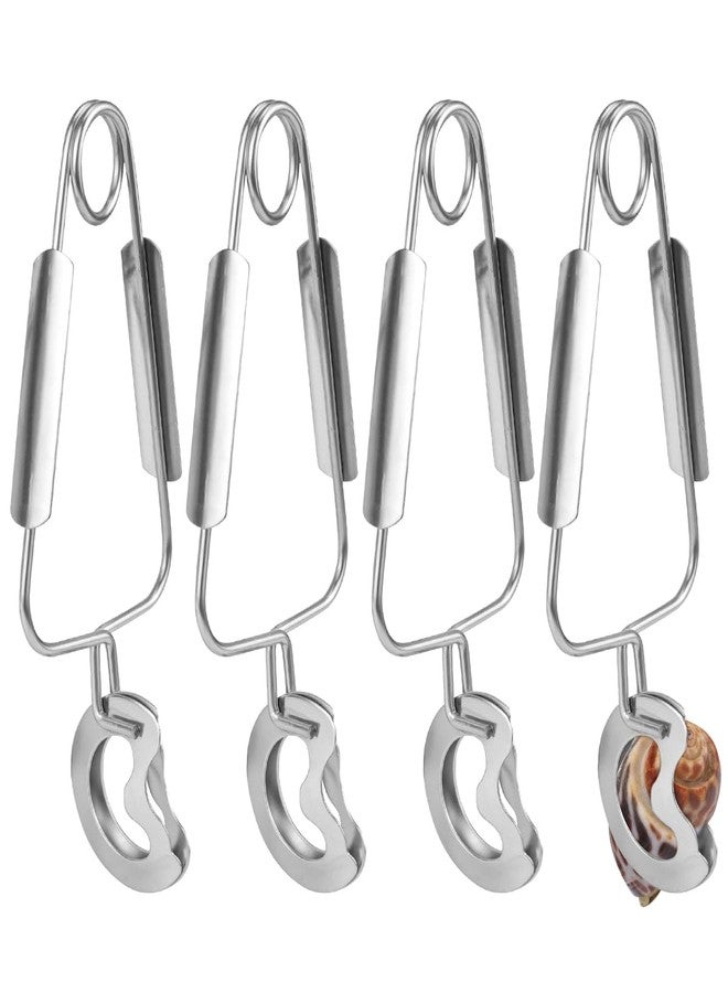 DOERDO DD DOERDO 4PCS Stainless Steel Escargot Snail Tongs Kitchen Baking Tongs Food Tongs Cooking Tools for Cooking Restaurant Serving, 6Inch - Image 1