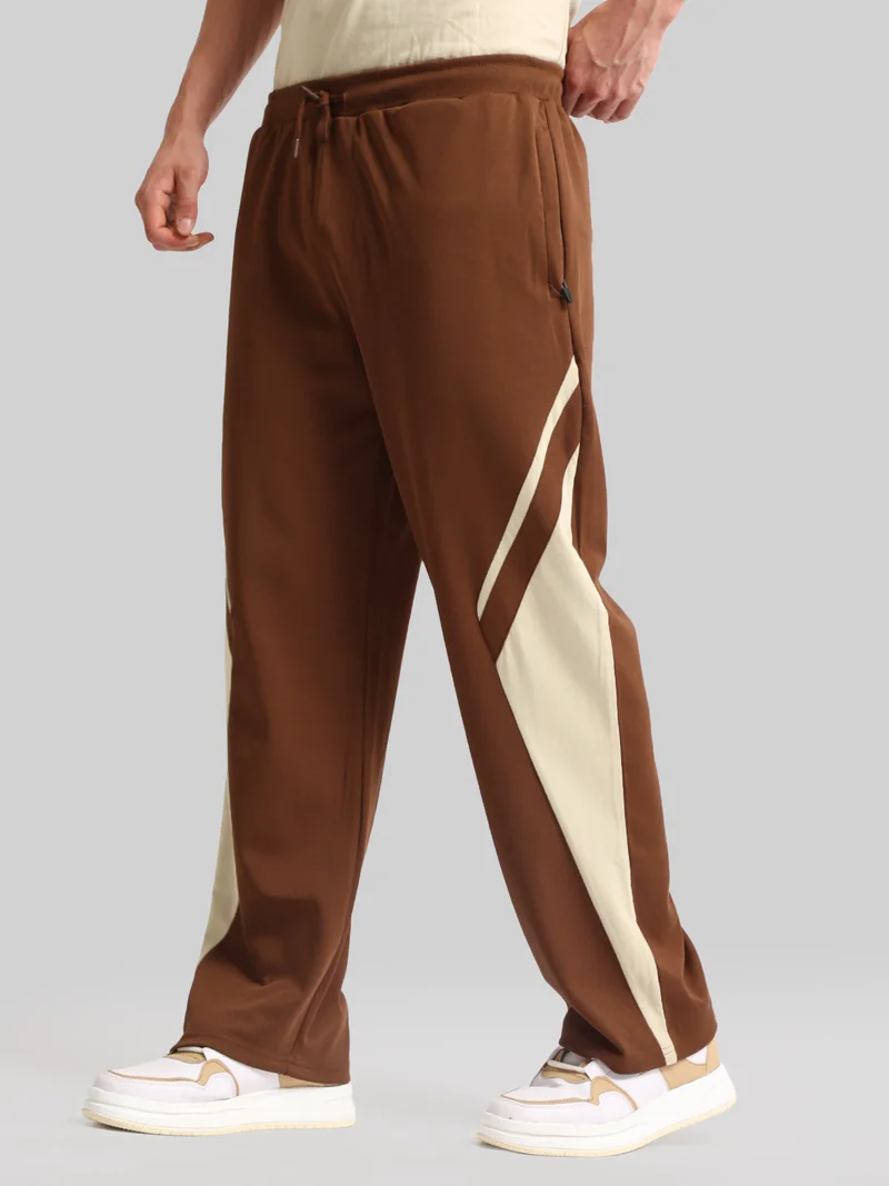 مانياك Maniac Mens Printed Round Neck Half Sleeve Cream and Pink Cotton Polo Tshirt