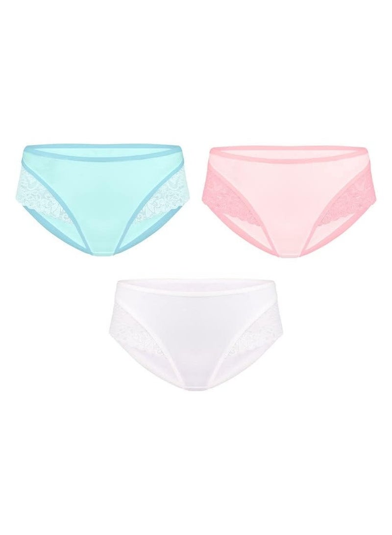 YOUNG WEAR YOUNG UNDERWEAR | Women’s 100% Cotton Underwear | Elegant Lace-Trimmed Women's Underwear | Ultimate Comfort and Style  - Image 1