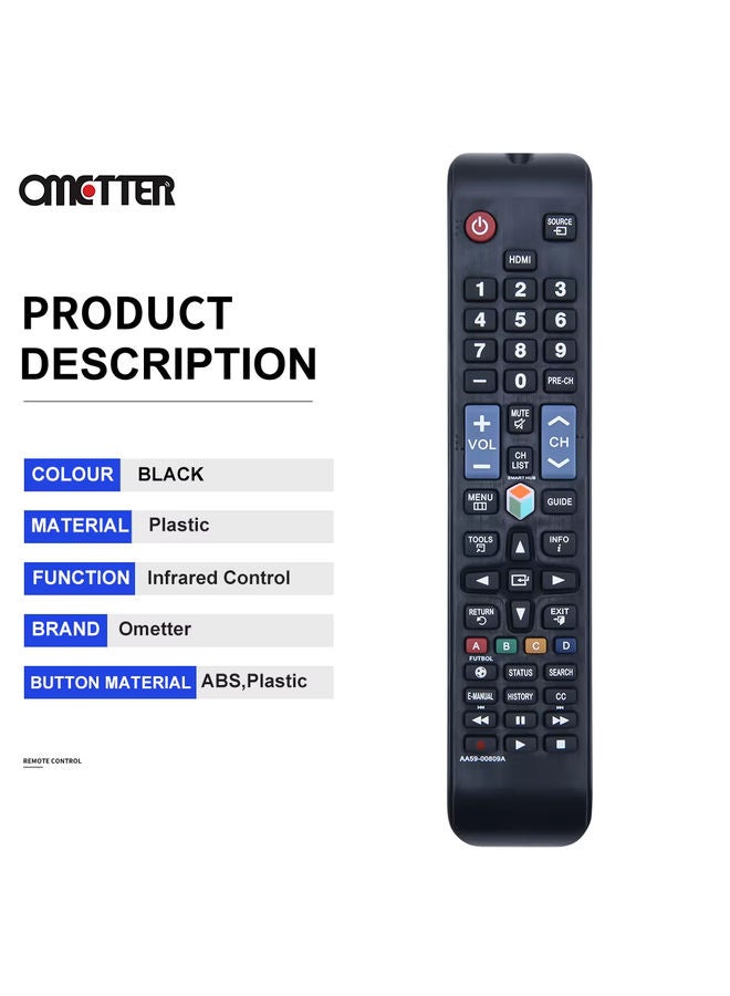 OMETTER AA59-00809A For Sumsung Smart TV Remote Control UN40H5203AFXZA UN55H6203AFXZA