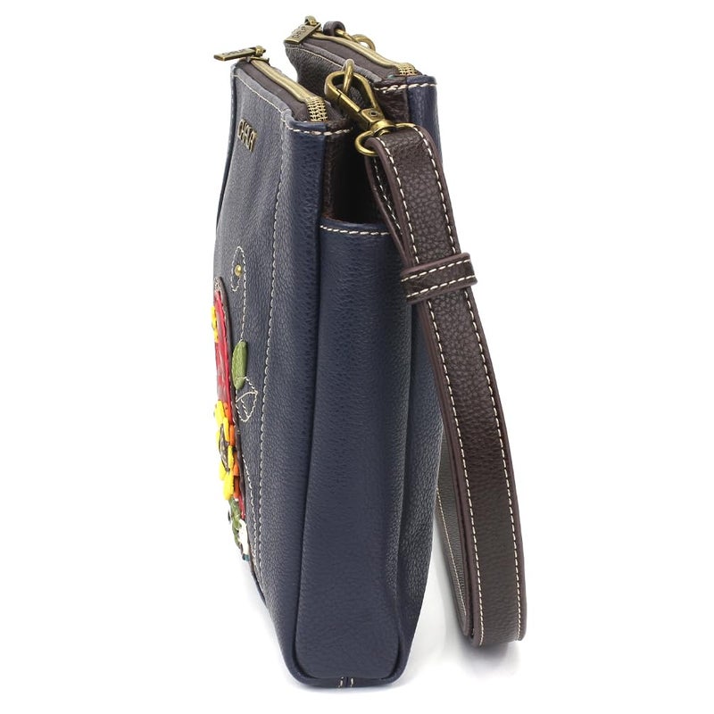 CHALA Merry Messenger RFID Protected Women Faux Leather Shoulder Purse with Adjustable Crossbody Strap - Gnome - navy - Image 3