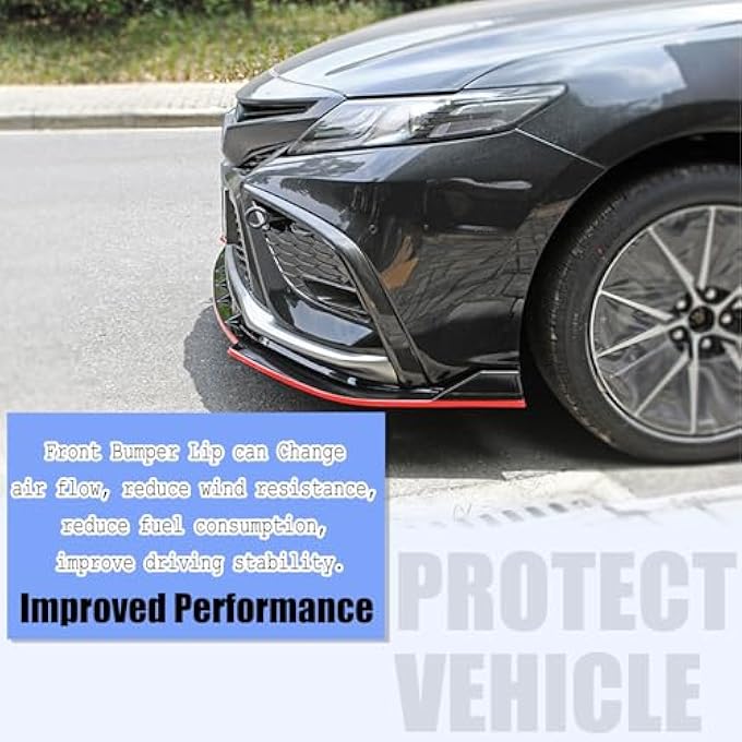 Gear Up Front Bumper Lip Spoiler Splitter Toyota Camry Sport SE,XSE, 2022 2021 Front Diffuser Bumper Deflector - Image 2