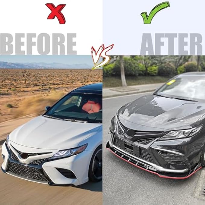 Gear Up Front Bumper Lip Spoiler Splitter Toyota Camry Sport SE,XSE, 2022 2021 Front Diffuser Bumper Deflector - Image 3