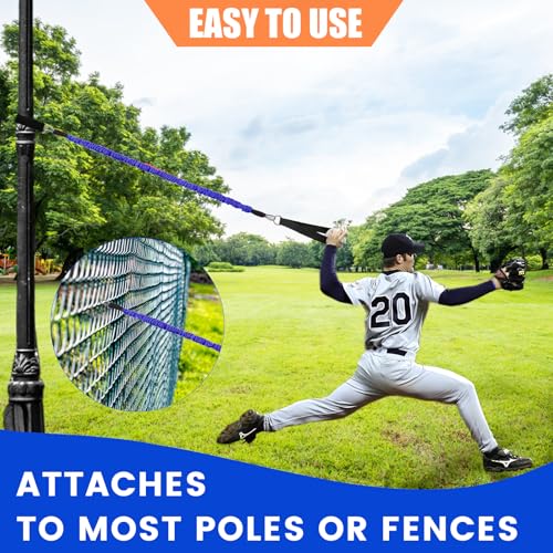 Davllin Baseball Resistance Trainer,Training Aid for Baseball Softball Pitchers,Interchangeable Grips to Build Arm Strength,Arm Bands for Players,Baseball Throwing Trainer,Great to Warm-Up - Image 3