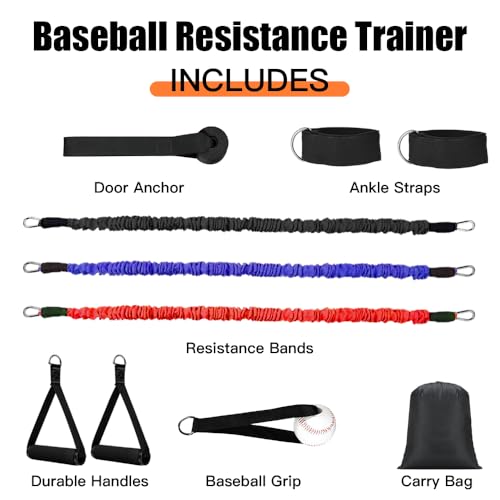 Davllin Baseball Resistance Trainer,Training Aid for Baseball Softball Pitchers,Interchangeable Grips to Build Arm Strength,Arm Bands for Players,Baseball Throwing Trainer,Great to Warm-Up - Image 2