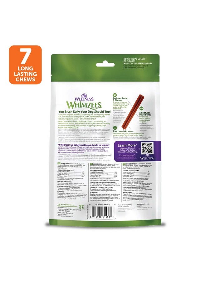 WHIMZEES - WHIMZEES by Wellness Stix Natural Dental Chews for Dogs, Long Lasting Treats, Grain-Free, Freshens Breath, Large Breed, 7 count - Image 1