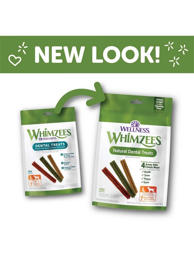WHIMZEES - WHIMZEES by Wellness Stix Natural Dental Chews for Dogs, Long Lasting Treats, Grain-Free, Freshens Breath, Large Breed, 7 count - Image 1