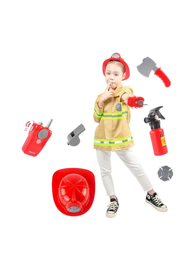 Toyland طقم زي رجال الإطفاء للأطفال مع سترة، خوذة وأدوات - Image 1