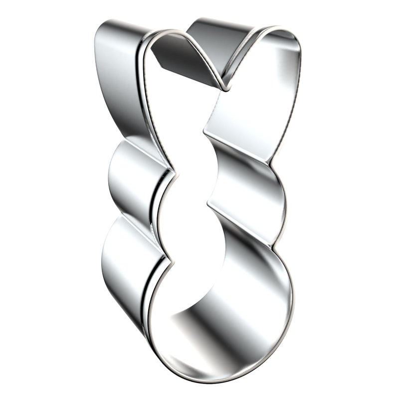 QAAQS Easter Bunny Cookie Cutter Set - 5 inch, 4 inch, 3 inch, 2 inch - 4 Piece Large Rabbit Cookie Cutters Shapes Molds - Stainless Steel - Image 4
